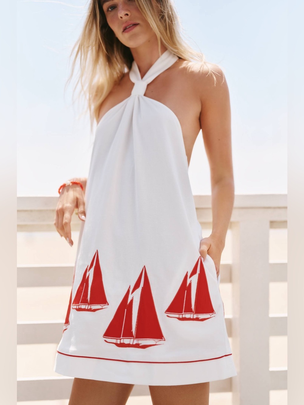Anthropologie - Celandine Sailboat Embroidered Dress.